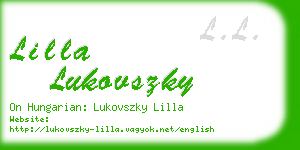 lilla lukovszky business card